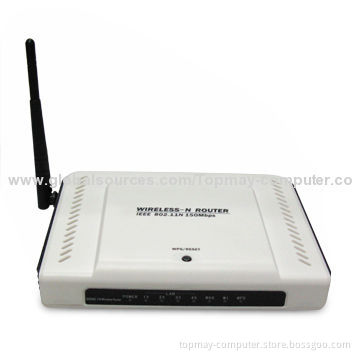 11n 150m Wireless Router with RT3050 Chipset, One Antenna and 150Mbps Data Transfer Rate